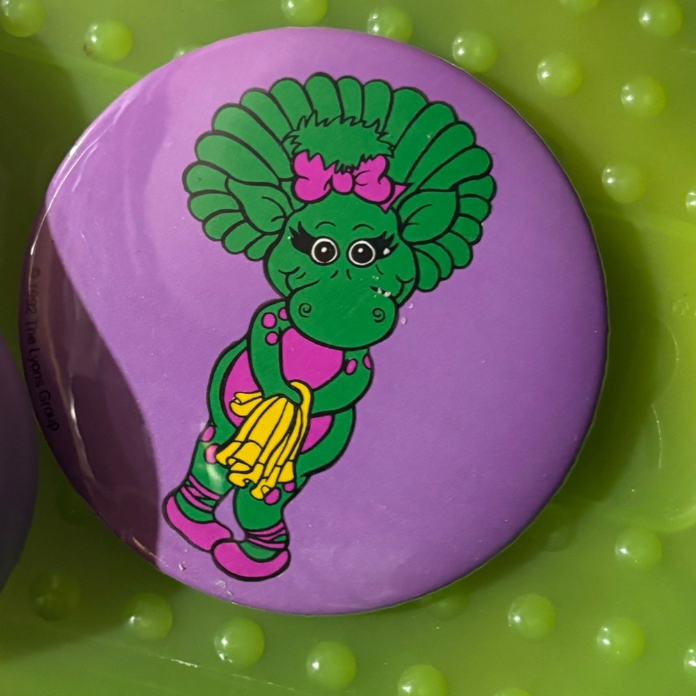 Barney “Baby Bop" Button Pin Vintage 90s